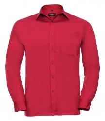 Image 4 of Russell Collection Long Sleeve Easy Care Poplin Shirt
