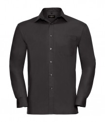 Image 2 of Russell Collection Long Sleeve Easy Care Cotton Poplin Shirt