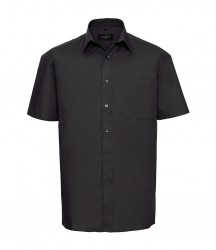 Image 3 of Russell Collection Short Sleeve Easy Care Cotton Poplin Shirt