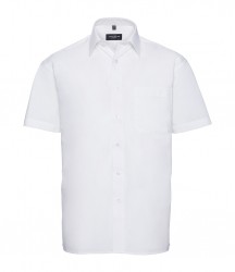 Image 2 of Russell Collection Short Sleeve Easy Care Cotton Poplin Shirt