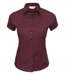 Image 4 of Russell Collection Ladies Short Sleeve Easy Care Fitted Shirt