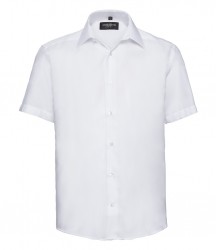 Image 4 of Russell Collection Short Sleeve Tailored Ultimate Non-Iron Shirt