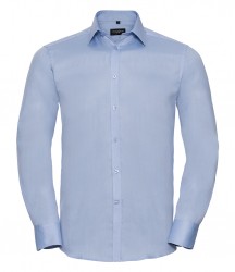 Image 2 of Russell Collection Long Sleeve Herringbone Shirt