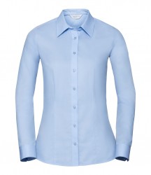 Image 2 of Russell Collection Ladies Long Sleeve Tailored Coolmax® Shirt