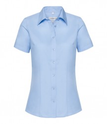 Image 2 of Russell Collection Ladies Short Sleeve Tailored Coolmax® Shirt