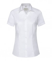 Image 3 of Russell Collection Ladies Short Sleeve Tailored Coolmax® Shirt