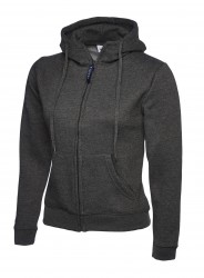 Image 3 of Uneek UC505 Ladies Classic Full Zip Hooded Sweatshirt