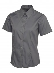 Image 3 of Uneek UC704 Ladies Pinpoint Oxford Half Sleeve Shirt