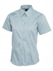 Image 4 of Uneek UC704 Ladies Pinpoint Oxford Half Sleeve Shirt