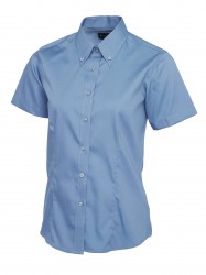 Image 5 of Uneek UC704 Ladies Pinpoint Oxford Half Sleeve Shirt