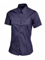Image 6 of Uneek UC704 Ladies Pinpoint Oxford Half Sleeve Shirt
