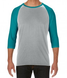 Image 2 of Anvil Tri-Blend 3/4 Sleeve Raglan T-Shirt