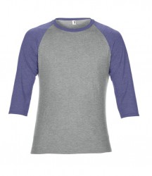 Image 5 of Anvil Tri-Blend 3/4 Sleeve Raglan T-Shirt