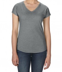 Image 12 of Anvil Ladies Tri-Blend V Neck T-Shirt