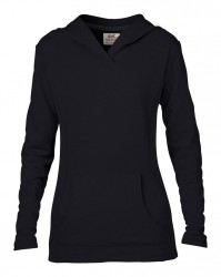 Image 2 of Anvil Ladies Crossneck Hooded Sweatshirt