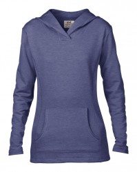 Image 8 of Anvil Ladies Crossneck Hooded Sweatshirt