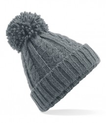 Image 3 of Beechfield Cable Knit Melange Beanie