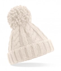 Image 4 of Beechfield Junior Cable Knit Melange Beanie