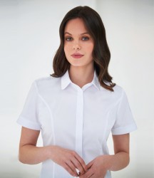 Brook Taverner Ladies Soave Short Sleeve Poplin Shirt image