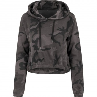 Image 1 of Women's camo cropped hoodie