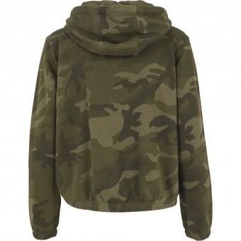 Image 2 of Women's camo cropped hoodie