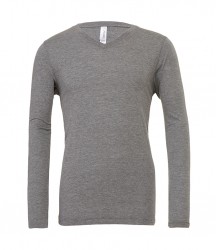 Image 5 of Canvas Unisex Long Sleeve Tri-Blend V Neck T-Shirt