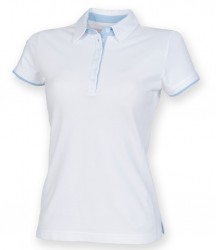 Image 3 of Front Row Ladies Contrast Cotton Piqué Polo Shirt