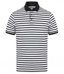 Image 2 of Front Row Striped Jersey Polo Shirt