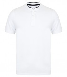 Image 4 of Front Row Stand Collar Stretch Polo Shirt