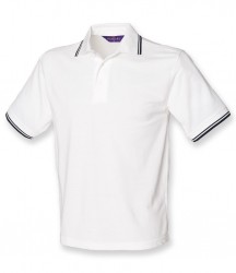 Image 4 of Henbury Tipped Poly/Cotton Piqué Polo Shirt