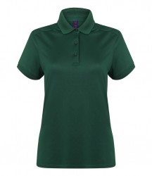 Image 3 of Henbury Ladies Slim Fit Stretch Microfine Piqué Polo Shirt