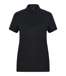 Image 12 of Henbury Ladies Slim Fit Stretch Microfine Piqué Polo Shirt