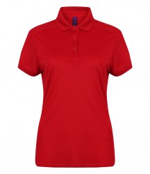 Image 2 of Henbury Ladies Slim Fit Stretch Microfine Piqué Polo Shirt