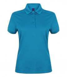 Image 4 of Henbury Ladies Slim Fit Stretch Microfine Piqué Polo Shirt