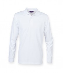 Image 7 of Henbury Unisex Long Sleeve Coolplus® Piqué Polo Shirt