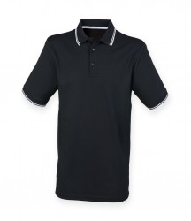 Image 3 of Henbury Coolplus® Tipped Polo Shirt