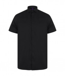 Image 2 of Henbury Short Sleeve Stretch Poplin Shirt