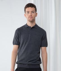 Henbury Knitted Short Sleeve Polo Shirt image