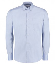 Image 2 of Kustom Kit Premium Long Sleeve Slim Fit Oxford Shirt