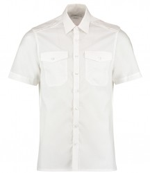 Image 2 of Kustom Kit Short Sleeve Tailored Pilot Shirt