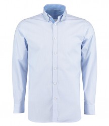 Image 2 of Clayton and Ford Microcheck Long Sleeve Tailored Poplin Shirt