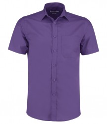 Image 3 of Kustom Kit Short Sleeve Tailored Poplin Shirt