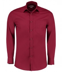 Image 8 of Kustom Kit Long Sleeve Tailored Poplin Shirt