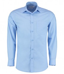 Image 2 of Kustom Kit Long Sleeve Tailored Poplin Shirt