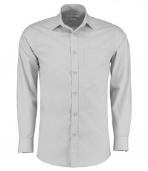 Image 3 of Kustom Kit Long Sleeve Tailored Poplin Shirt
