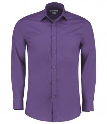 Image 4 of Kustom Kit Long Sleeve Tailored Poplin Shirt