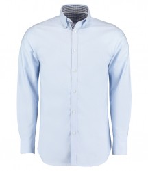Image 2 of Clayton and Ford Long Sleeve Contrast Tailored Oxford Shirt