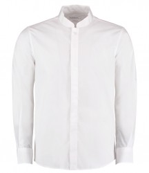 Image 3 of Kustom Kit Long Sleeve Tailored Mandarin Collar Shirt