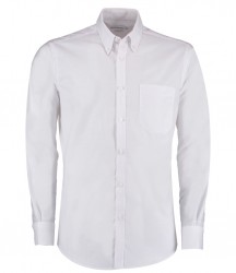Image 4 of Kustom Kit Long Sleeve Slim Fit Workwear Oxford Shirt