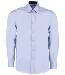 Image 3 of Kustom Kit Premium Contrast Long Sleeve Tailored Oxford Shirt